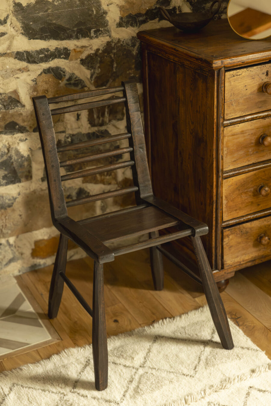 Contemporary, ladder-backed Caithness-style chair by Lawrence Veitch